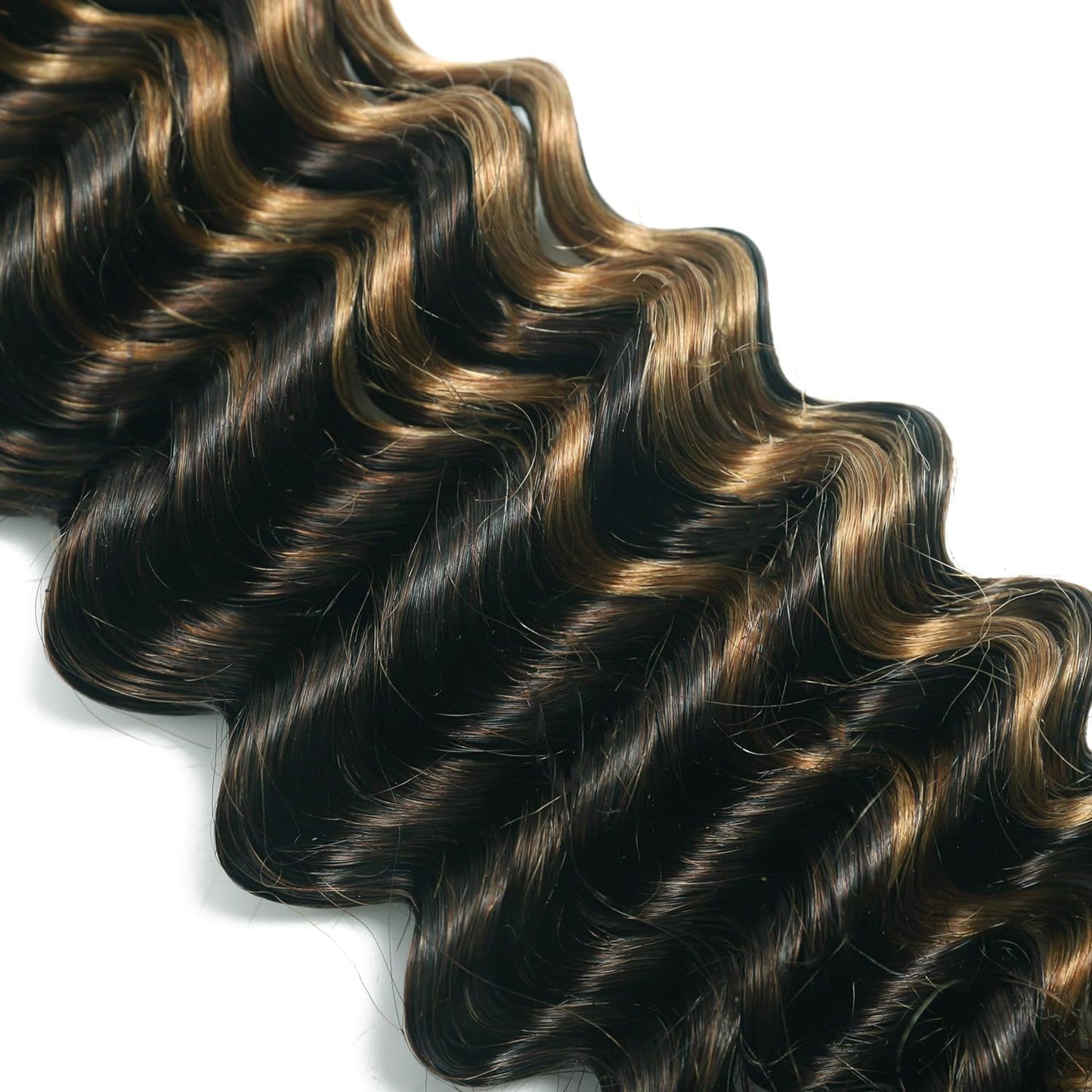 "Ombre 1B/27 Deep Wave Bulk Braiding Hair – 2 Bundles, 26”