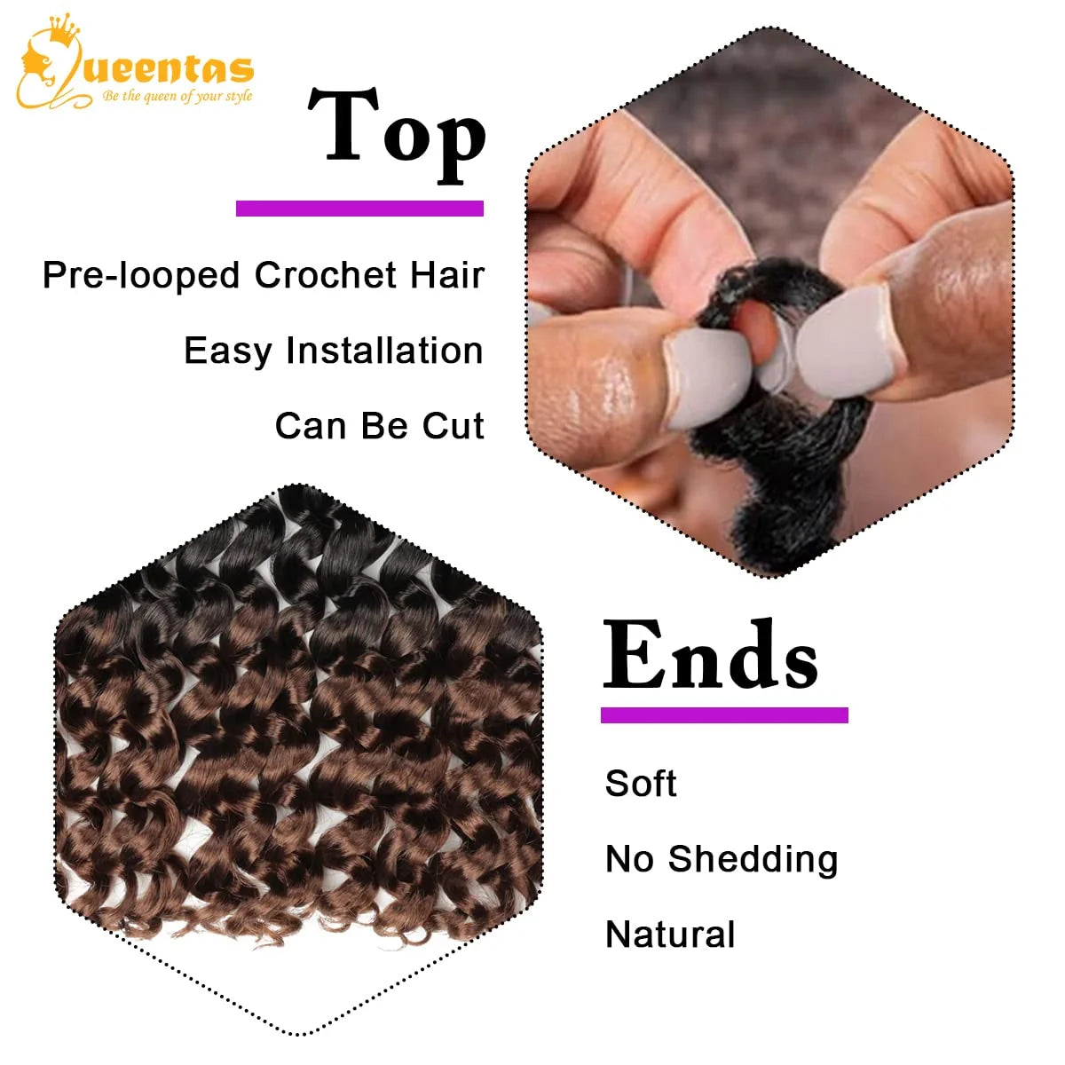 8' Passion Twist Crochet Hair 2 Packs 